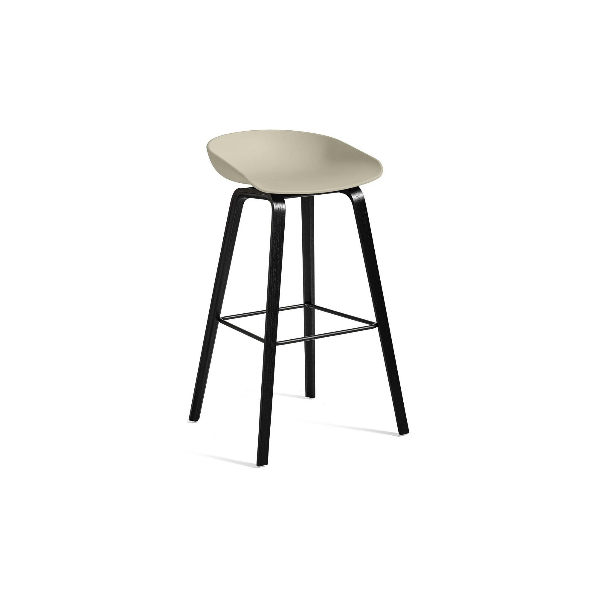 AAS32 Bar stool Pastel green shell + Black stained oak base - HAY