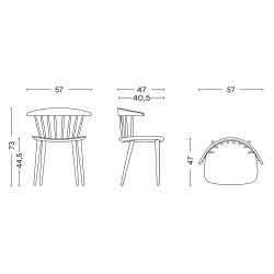 Sage stained beech - J104 chair - HAY