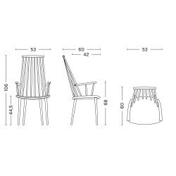 Sage stained beech - J110 chair - HAY