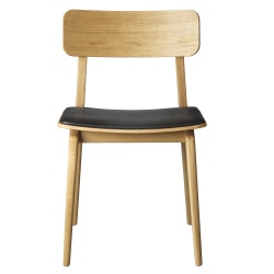 SOLD OUT J175 Åstrup chair– Oak / black leather - FDB Møbler