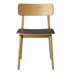 OUT OF STOCK - J175 Åstrup chair – Oak / brown leather - FDB Møbler