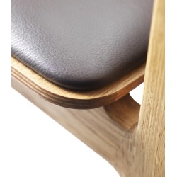 OUT OF STOCK - J175 Åstrup chair – Oak / brown leather - FDB Møbler