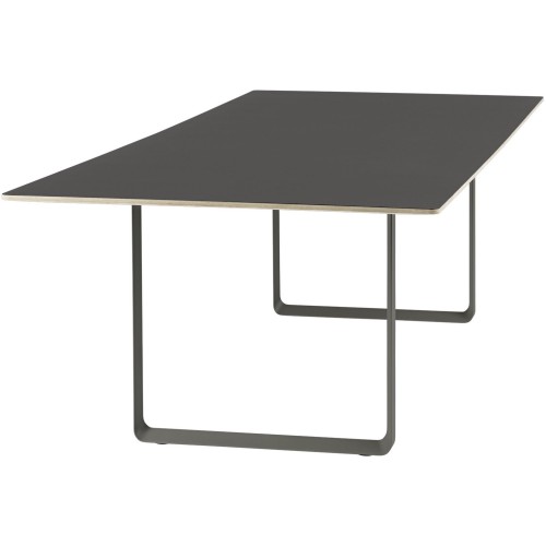 70/70 table 295x108cm, black linoleum table top – black base - Muuto