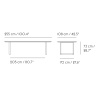 70/70 table 255x108cm, oak veneer table top – white base - Muuto