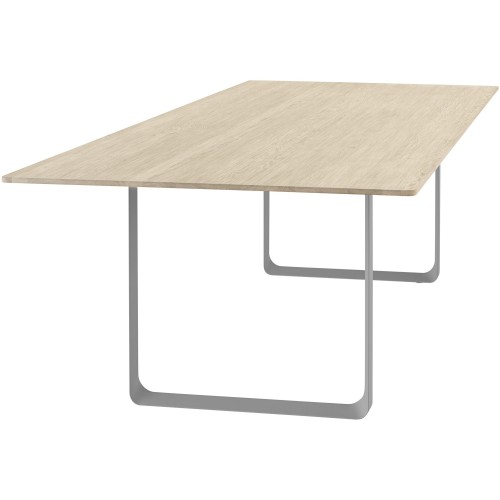 70/70 Table 225x90cm, solid oak table top – grey base - Muuto