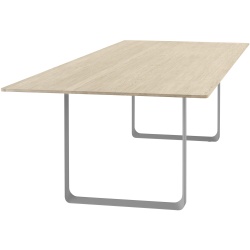 Table 70/70 255x108cm, Plateau chêne massif – piètement gris - Muuto