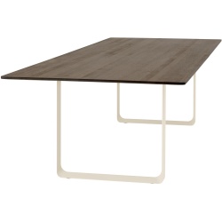 Table 70/70 170x85cm, Plateau chêne fumé massif – piètement sable - Muuto