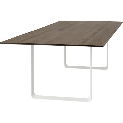 Table 70/70 170x85cm, Plateau chêne fumé massif – piètement blanc - Muuto