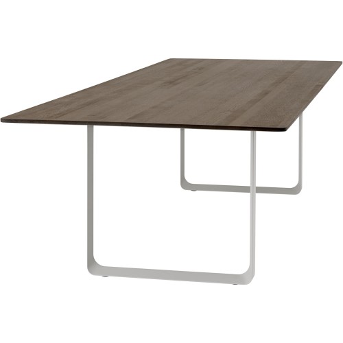 Table 70/70 170x85cm, Plateau chêne fumé massif – piètement gris - Muuto