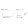 70/70 Table 255x108cm, white laminate table top – white base - Muuto