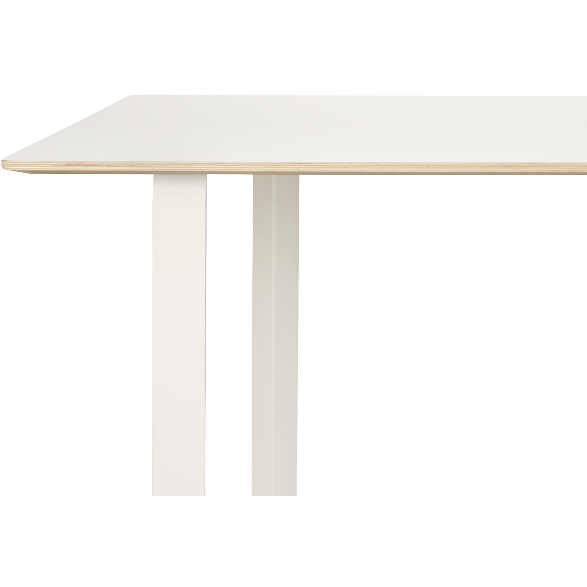 70/70 Table 225x90cm, white laminate table top – white base - Muuto