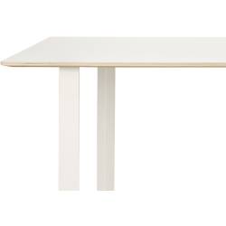 70/70 Table 255x108cm, white laminate table top – white base - Muuto