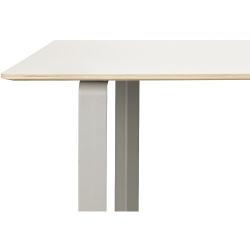 Table 70/70 170x85cm, Plateau stratifié blanc – piètement gris - Muuto