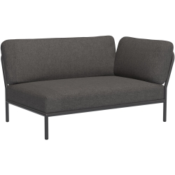 Level sofa – right corner – dark grey Basic fabric (98) + dark grey base (51) – Houe