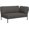 Level sofa – right corner – dark grey Basic fabric (98) + dark grey base (51) – Houe