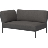 Level sofa – left corner – dark grey Basic fabric (98) + dark grey base (51) – Houe