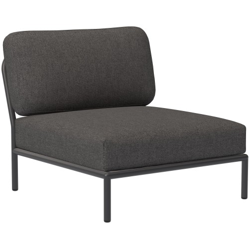 canapé Level – fauteuil / module central – tissu Basic gris foncé (98) + base gris foncé (51) – Houe