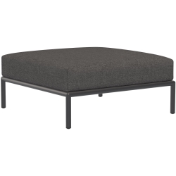 canapé Level – ottoman – tissu Basic gris foncé (98) + base gris foncé (51) – Houe