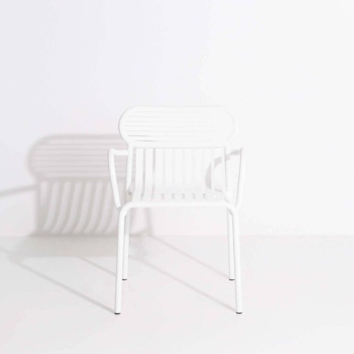 Blanc - chaise Week-End avec accoudoirs - Petite Friture