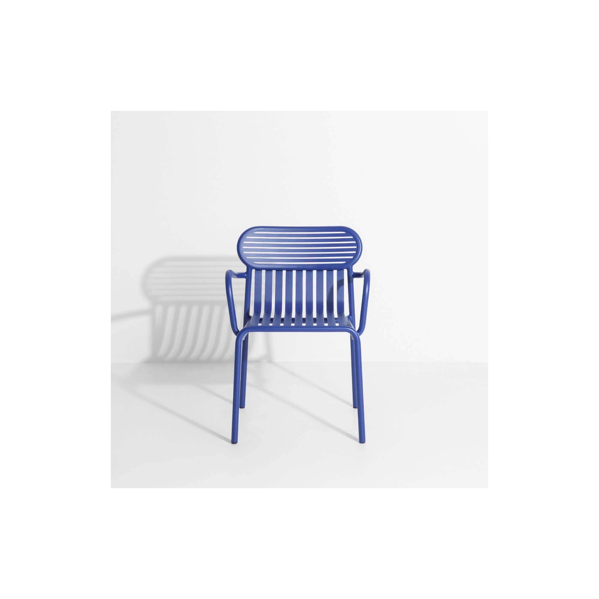 Blue - Week-End Chair with armrests - Petite Friture