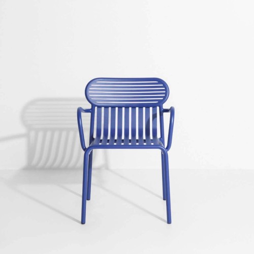 Bleu - chaise Week-End avec accoudoirs - Petite Friture