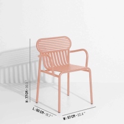 Blush - Week-End Chair with armrests - Petite Friture