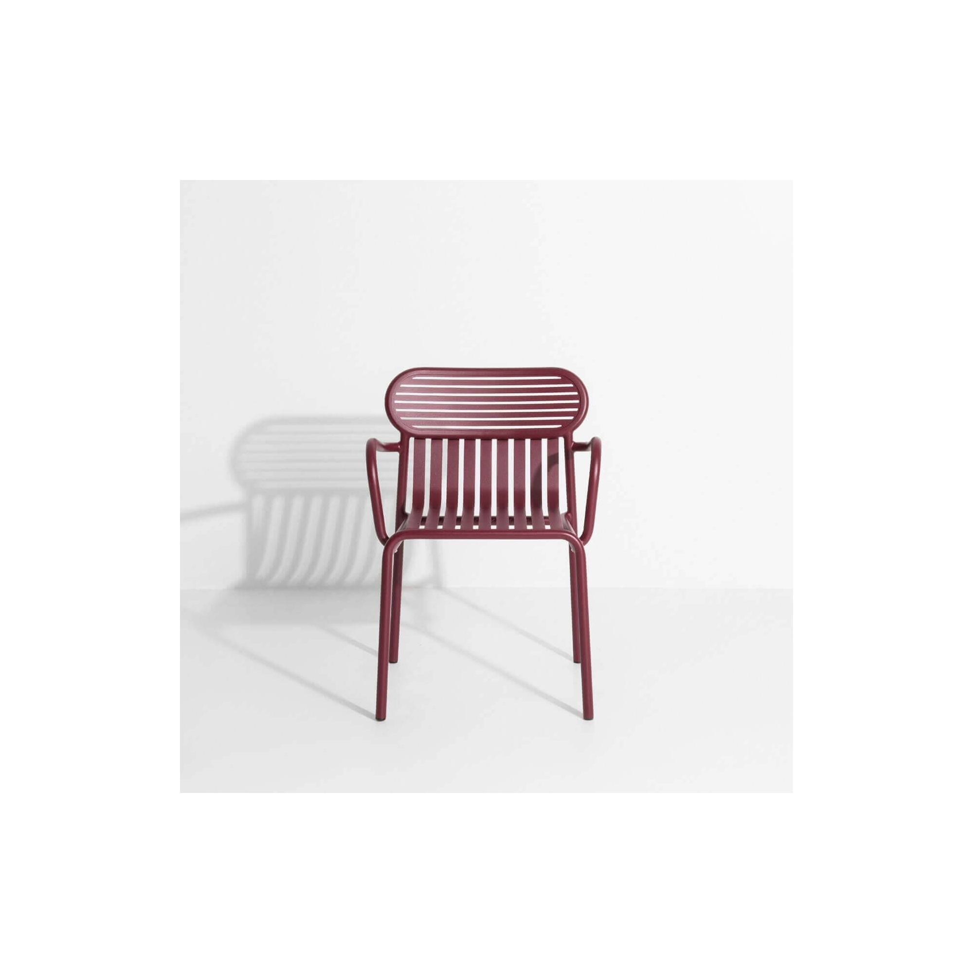 OUT OF STOCK - Burgundy - Week-End Chair with armrests - Petite Friture