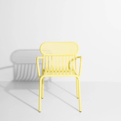 Yellow - Week-End Chair with armrests - Petite Friture