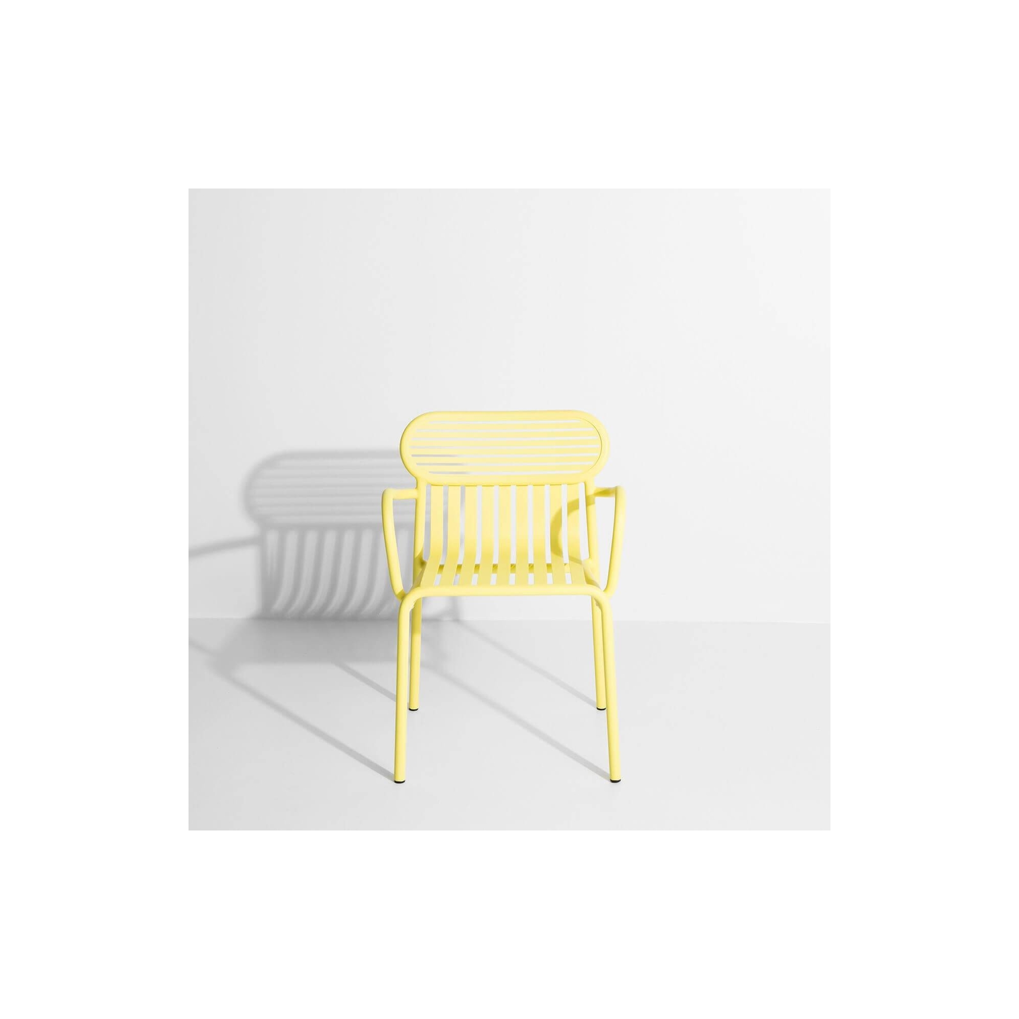 Yellow - Week-End Chair with armrests - Petite Friture