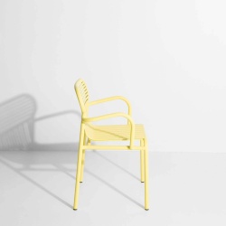 Yellow - Week-End Chair with armrests - Petite Friture