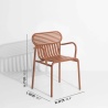 Terracotta - chaise Week-End avec accoudoirs - Petite Friture