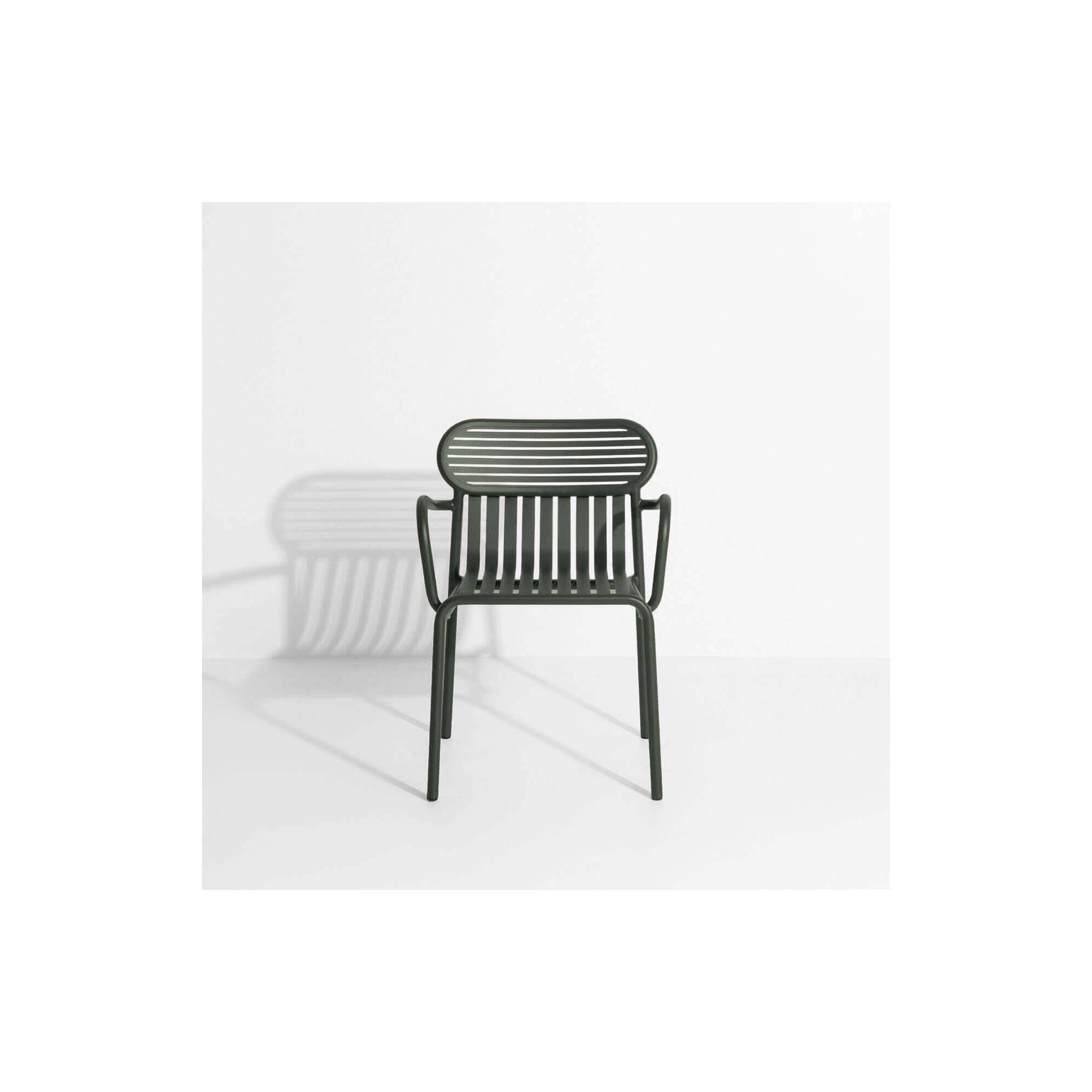 Green glass - Week-End Chair with armrests - Petite Friture