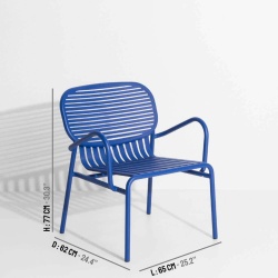 Blue - Week-End Lounge Chair - Petite Friture