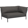 Level 2 sofa – right corner – dark grey Basic fabric (98) + dark grey base (51) – Houe