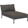 Level 2 sofa – chaise longue – dark grey Basic fabric (98) + dark grey base (51) – Houe