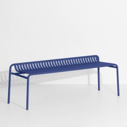 Blue – Bench Week-End w/o backrest – 121 x 48 x H53 cm - Petite Friture