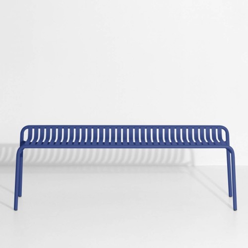 Blue – Bench Week-End w/o backrest – 121 x 48 x H53 cm - Petite Friture