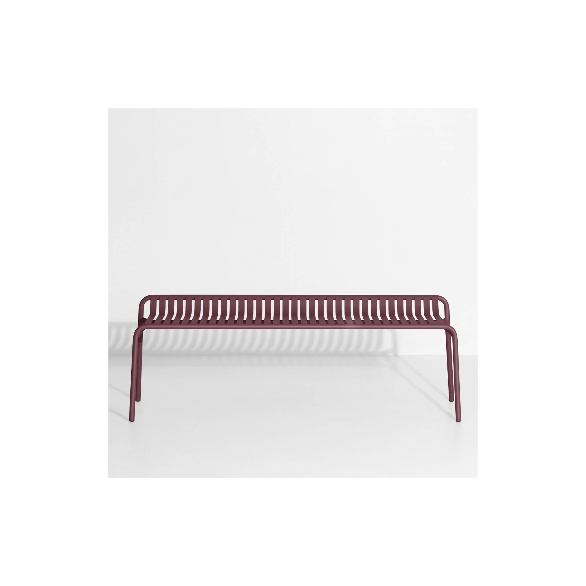 ÉPUISÉ - Bordeaux – Banc Week-End sans dossier – 121 x 48 x H53 cm - Petite Friture