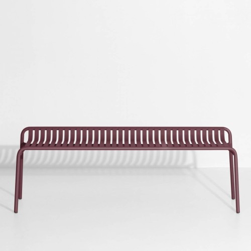 OUT OF STOCK - Burgundy – Bench Week-End w/o backrest – 121 x 48 x H53 cm - Petite Friture