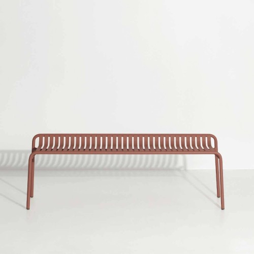 Terracotta – Bench Week-End w/o backrest – 121 x 48 x H53 cm - Petite Friture