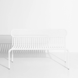 White – Bench Week-End – 121 x 49 x H77 cm - Petite Friture