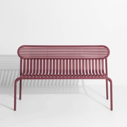 ÉPUISÉ - Bordeaux – Banc Week-End – 121 x 49 x H77 cm - Petite Friture