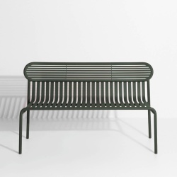 Green glass – Bench Week-End – 121 x 49 x H77 cm - Petite Friture