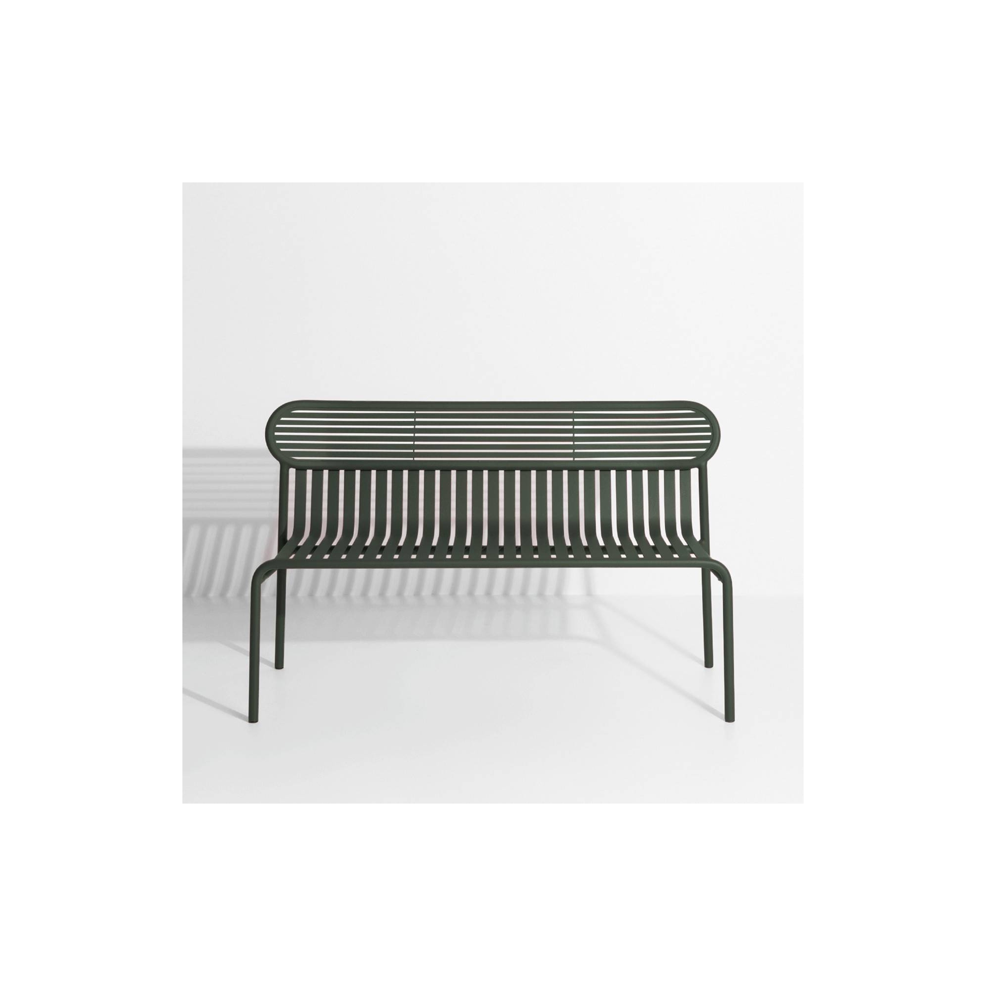 Green glass – Bench Week-End – 121 x 49 x H77 cm - Petite Friture