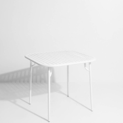 Blanc - Table Week-End  85 x 85 x H75 cm - Petite Friture