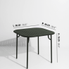 Vert bouteille - Table Week-End  85 x 85 x H75 cm - Petite Friture