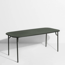 Green glass - Week-End  Dinning Table 180 x 85 x H75 cm - Petite Friture