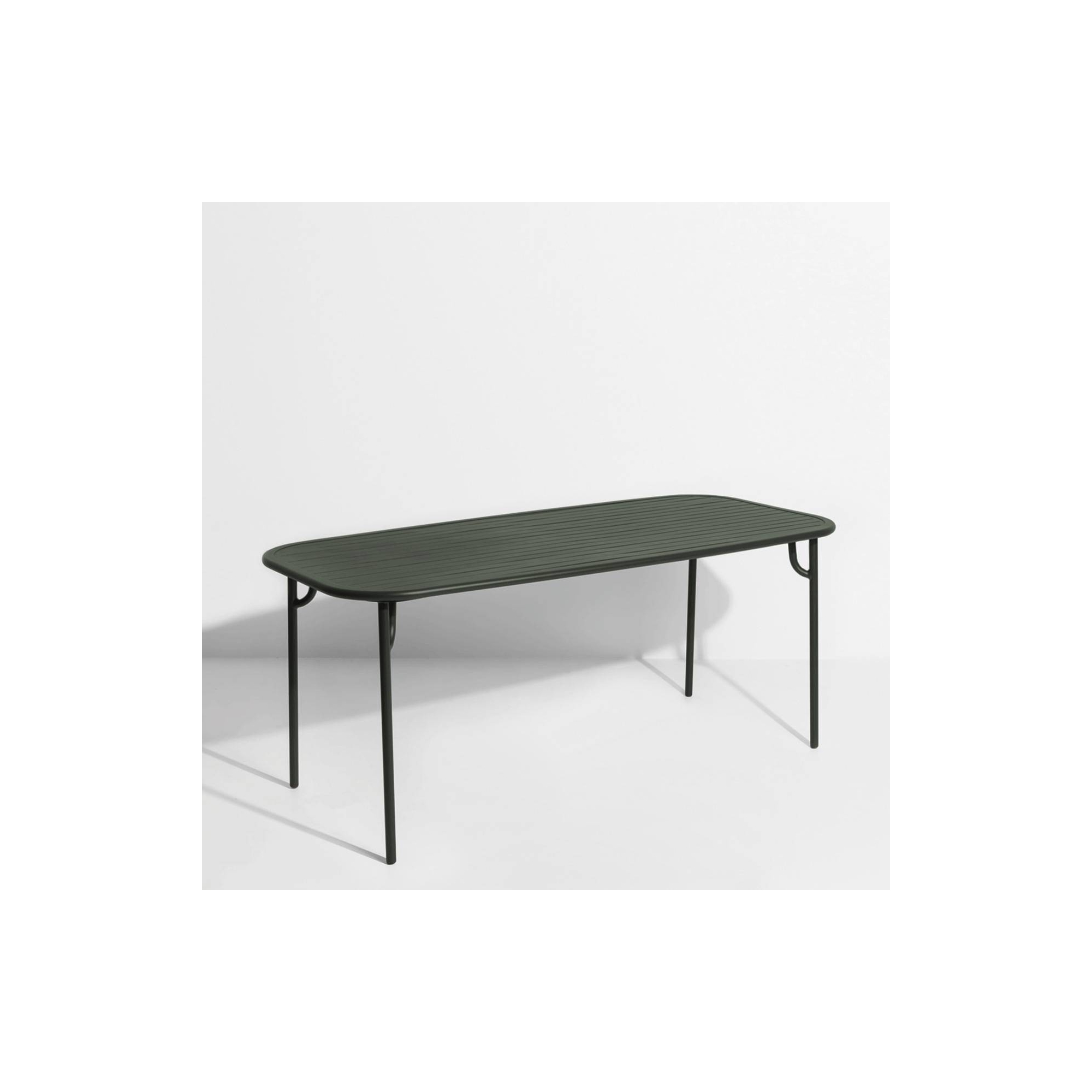 Green glass - Week-End  Dinning Table 180 x 85 x H75 cm - Petite Friture