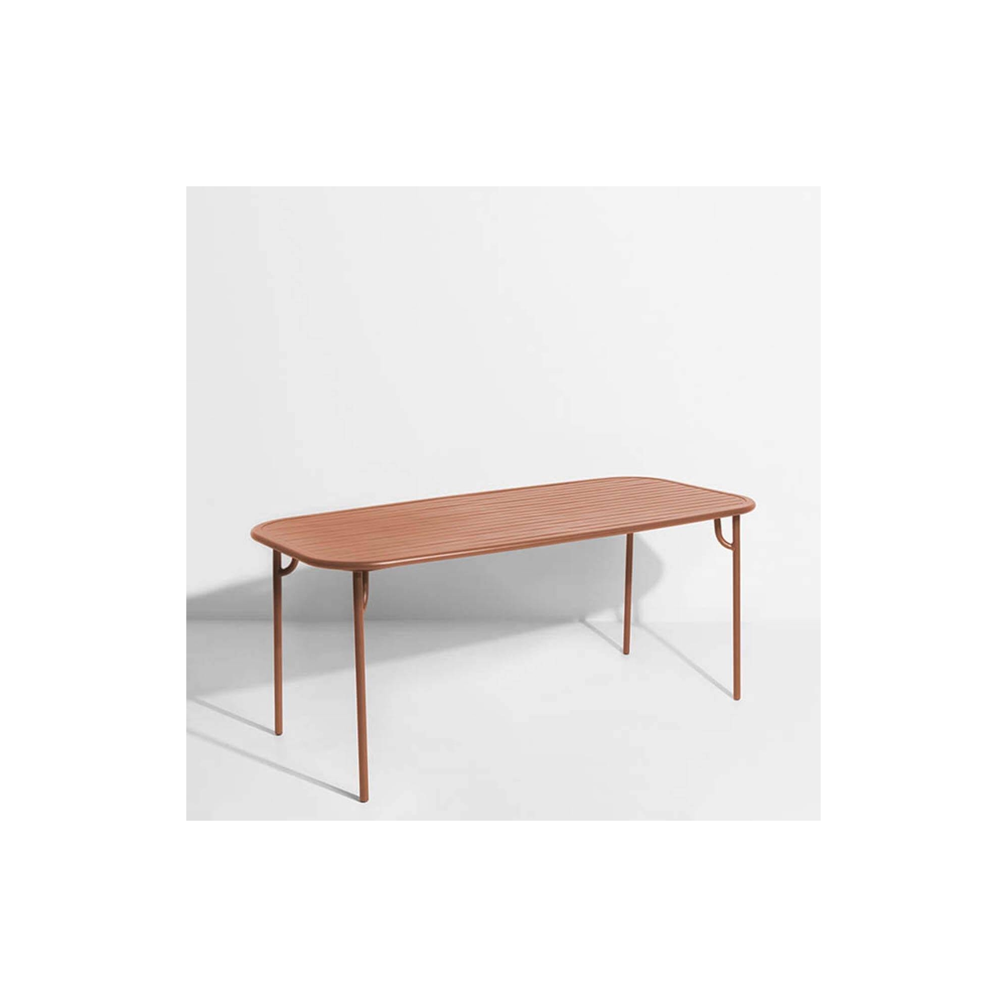 Terracotta - Week-End  Dinning Table 180 x 85 x H75 cm - Petite Friture