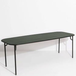 Green glass - Week-End  Dinning Table 220 x 85 x H75 cm - Petite Friture